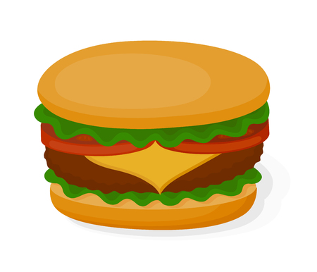 Sandwich icon. Fast food dish. Decoration for greeting cards or other kind of designのイラスト素材