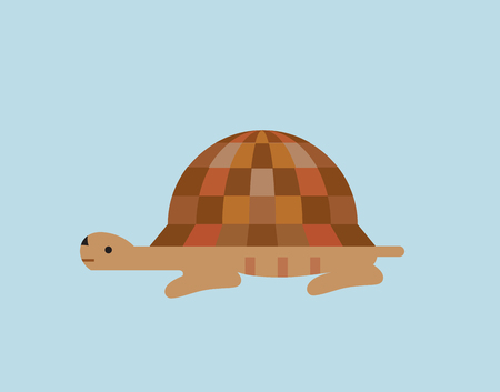 Flat style icon of turtleのイラスト素材