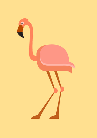 Flamingo flat iconのイラスト素材