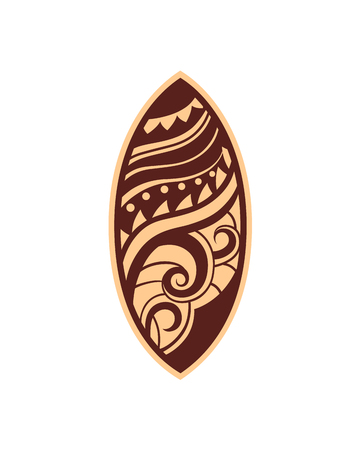 Sticker in ethnic style. Maori pattern. Ethnic style vector pin, patchのイラスト素材