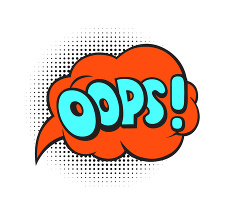 Oops. Comic book style vector stickerのイラスト素材