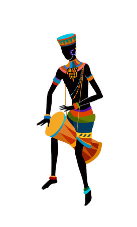 Free dance exotic men. Ritual absorbs the whole person and enters into a trance. Raster illustrationの写真素材