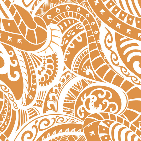 Elements for this pattern made in the style of the tribe Maori. Raster illustrationの写真素材