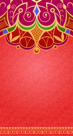Ethnic vintage ornament background is in the Arabic style. Raster illustrationの写真素材