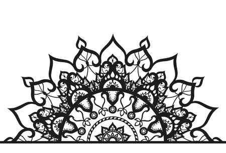 Geometric semi-circle element made in vector. Perfect cards for any other kind of design. Raster illustrationの写真素材