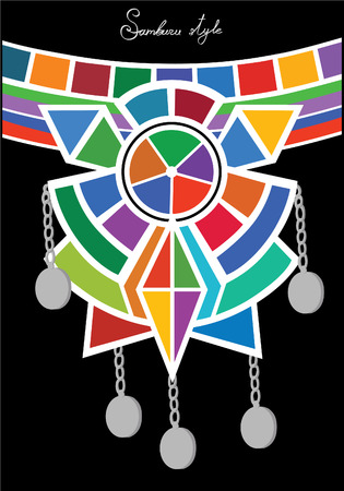  Detail of the African National Costume. Raster illustrationの写真素材
