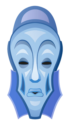 African tribal mask design with ethnic pattern. Raster illustrationの写真素材