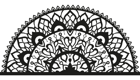 Geometric semi-circle element made in vector. Perfect cards for any other kind of design. Raster illustrationの写真素材