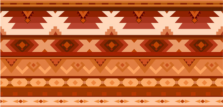 Horizontal geometric jacquard pattern in ethnic style. Raster illustrationの写真素材