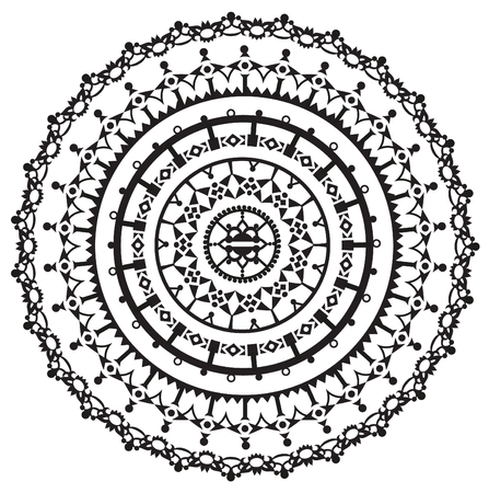 Geometric circle element made in vector. Perfect cards for any other kind of design. Raster illustrationの写真素材
