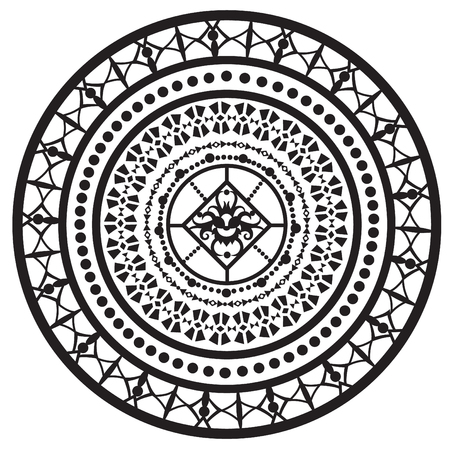 Geometric circle element made in vector. Perfect cards for any other kind of design. Raster illustrationの写真素材