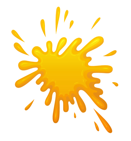 Cartoon yellow volume blot. Base for sticker comic bubble speech or other kind of design. Decorative vector color spot のイラスト素材