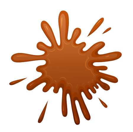 Cartoon brown volume blot. Base for sticker comic bubble speech or other kind of design. Decorative vector color spot のイラスト素材