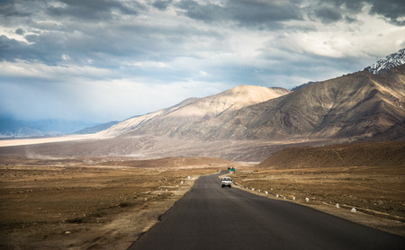 Ladakh route around the beautiful sceneryの写真素材