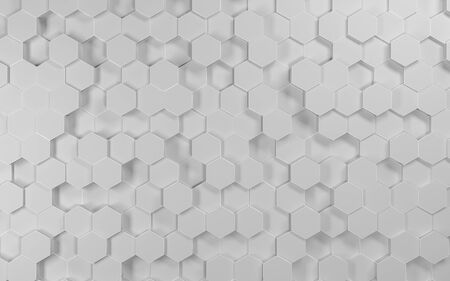 Abstract futuristic hexagon background. 3d illustrationの写真素材