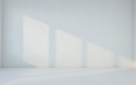 Abstract white room. Blank room with wall. 3d renderingの写真素材