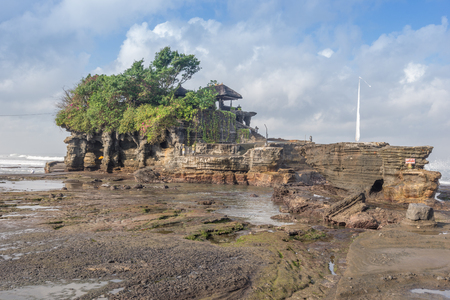 tanah Lot Temple from the base, on the rocks to the rear.の写真素材