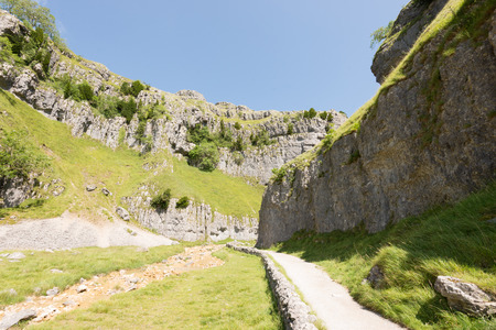 On the path leading to Gordale Scar in Yorkshire.