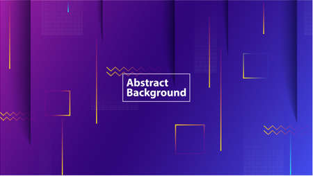 Dark minimal geometric abstract neon background. Dynamic shapes composition.のイラスト素材