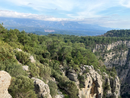 Landscape Tazi Canyon in Manavgat, Antalya, Turkey Aerial top view.の写真素材