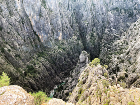 Landscape Tazi Canyon in Manavgat, Antalya, Turkey Aerial top view.の写真素材
