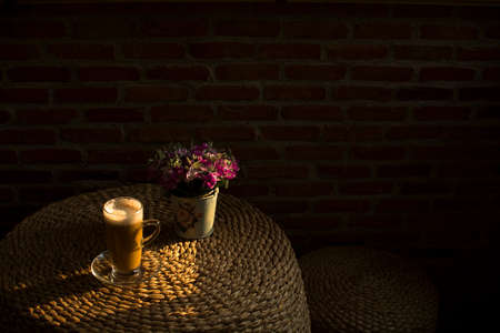 Cappuccino Coffee in nature light