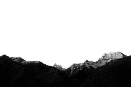 Mountains in white backgroundの写真素材