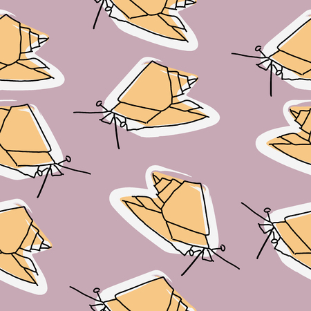 Snail seamless pattern vector illustrationのイラスト素材