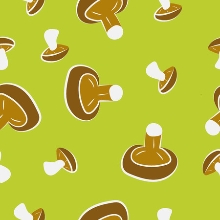 Mushroom seamless pattern vector illustrationのイラスト素材