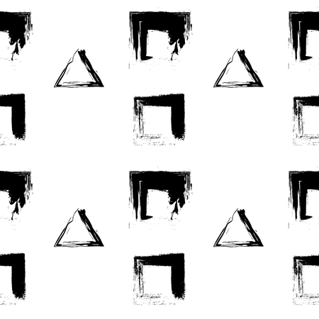 Abstract geometry in hand drawn style, seamless pattern imageのイラスト素材