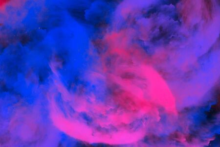 Abstract image of exploded colorful powder, digital illustrationの写真素材