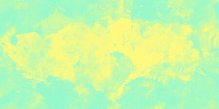 Watercolor painting in yellow tones on green background, digital art illustration for backgroundの写真素材