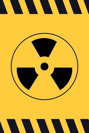 Radioactive warning poster, vector illustrationのイラスト素材
