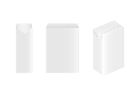 3d mockup realistic milk, juice or liquid carton packagingのイラスト素材