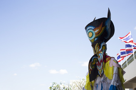 Phi Ta Khon, The Phi Ta Khon festival, The clothing was traditionally for Ghost Festival Loei Thailand.の写真素材