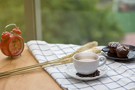 Morning Time. Coffee on the table.