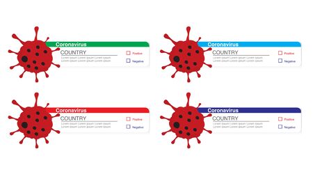 Abstract coronavirus sign, COVID-19 Tag, Doctor ripping coronavirus label.のイラスト素材