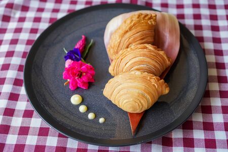 Curry Puff. Thai confectionery or dessert. Saraburi Provincial Food. The traditional menu of Thai Islamic people during Ramadhan.の写真素材
