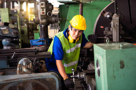 Technicians or engineers are inspecting machine operationsの写真素材