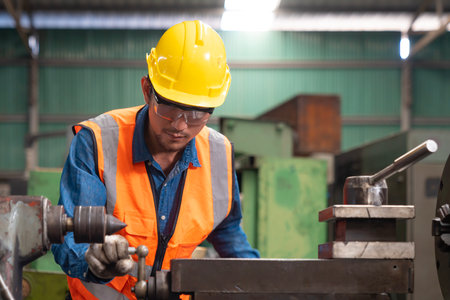 Engineers and skilled technicians are maintaining machinery. Technicians and engineers are working...