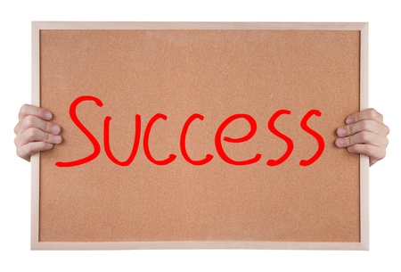success on board with handsの写真素材
