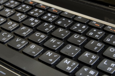 Close up Black Keyboardの写真素材