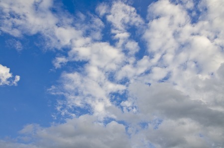 Clean sky and white clouds