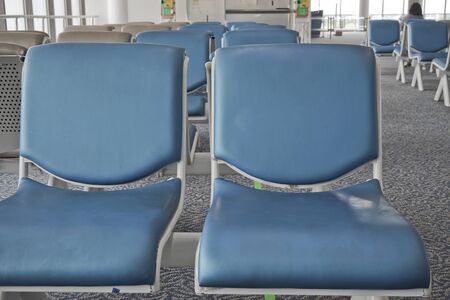 Waiting Area and  Blue empty chair.の写真素材