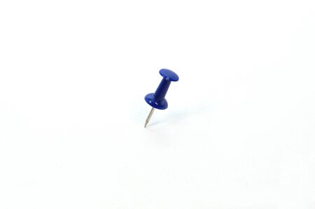 Pin blue on white backgroundの写真素材