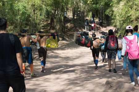 Loei / Thailand - Dec 2016:Travel route up to the top Phu Kradueng, Loei,Thailand on Dec 26, 2016 in...