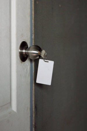 Key knobs doors with the key slot.の写真素材