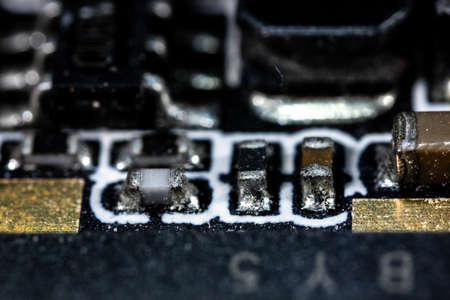 this images set are the components which inside the electronic devices.の写真素材