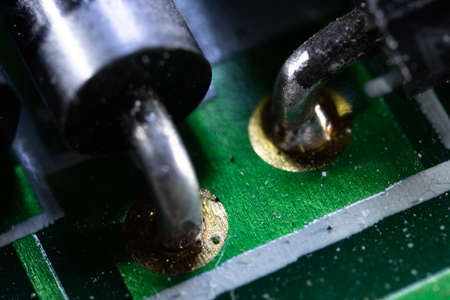 this images set are the components which inside the electronic devices.の写真素材
