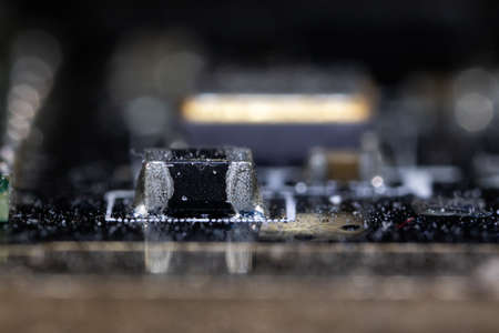 this images set are the components which inside the electronic devices.の写真素材